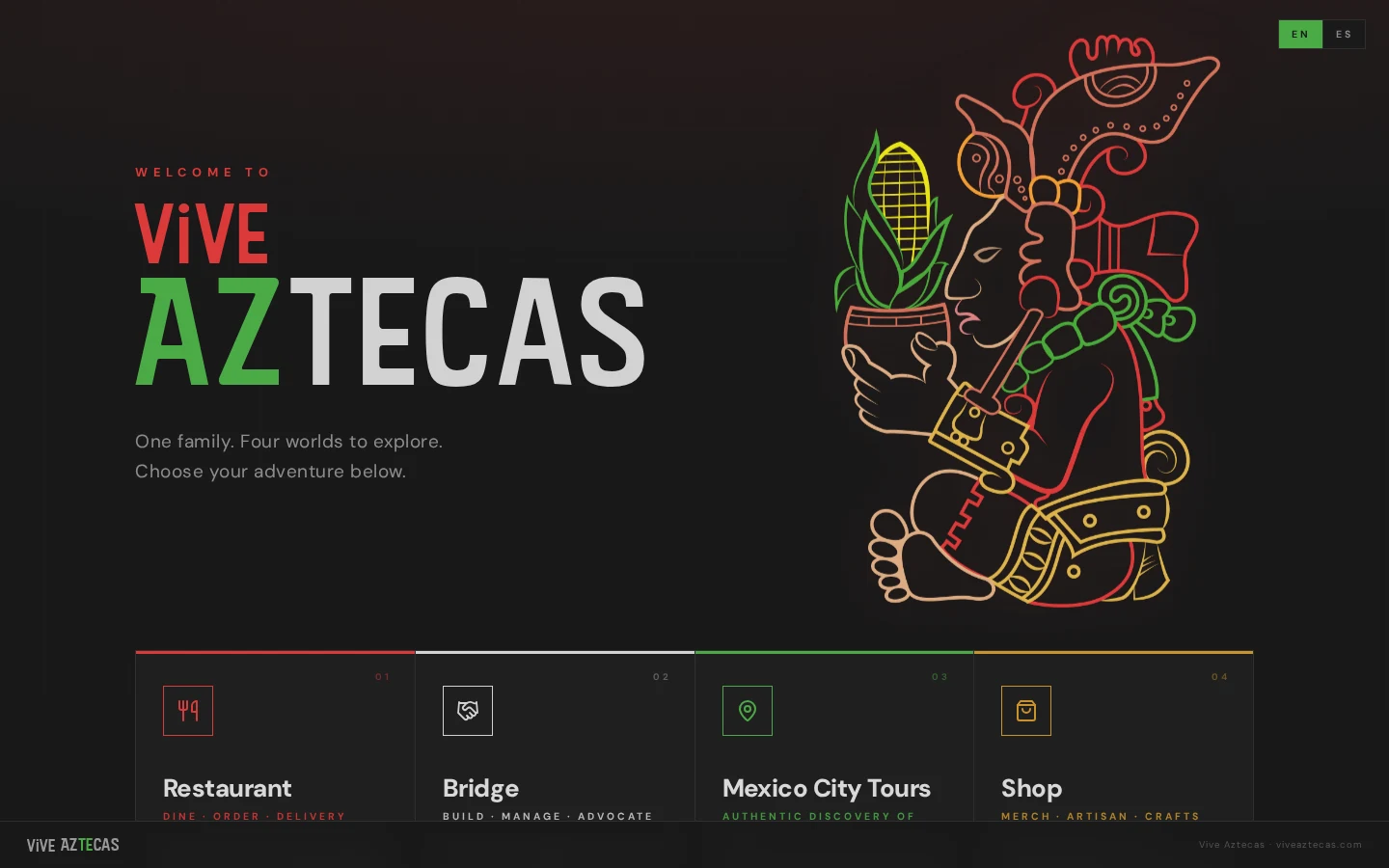 Vive Aztecas website