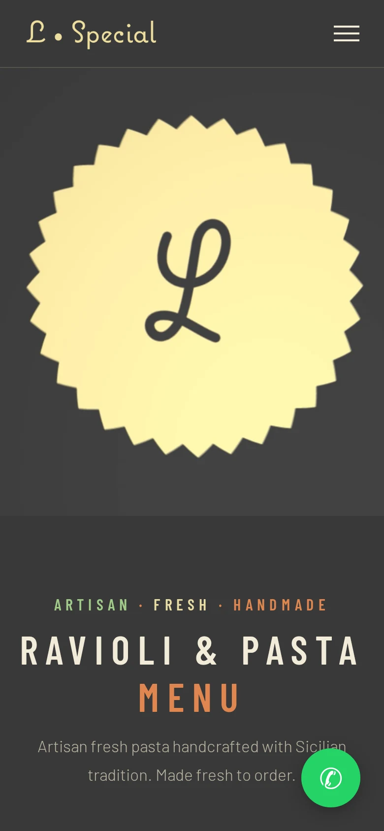 L-Special — Homepage on mobile
