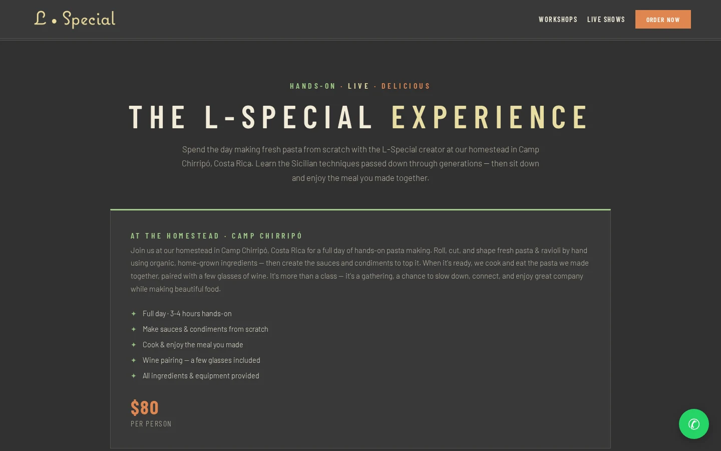 L-Special — The L-Special Experience — workshops