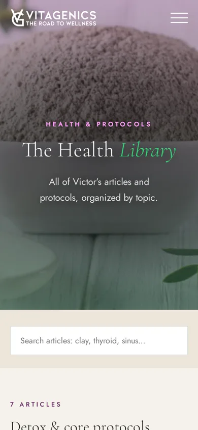 Vitagenics — Health Library on mobile
