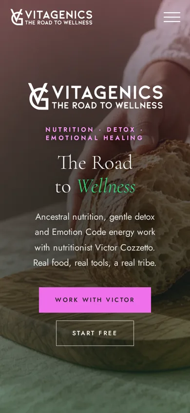 Vitagenics — Home on mobile