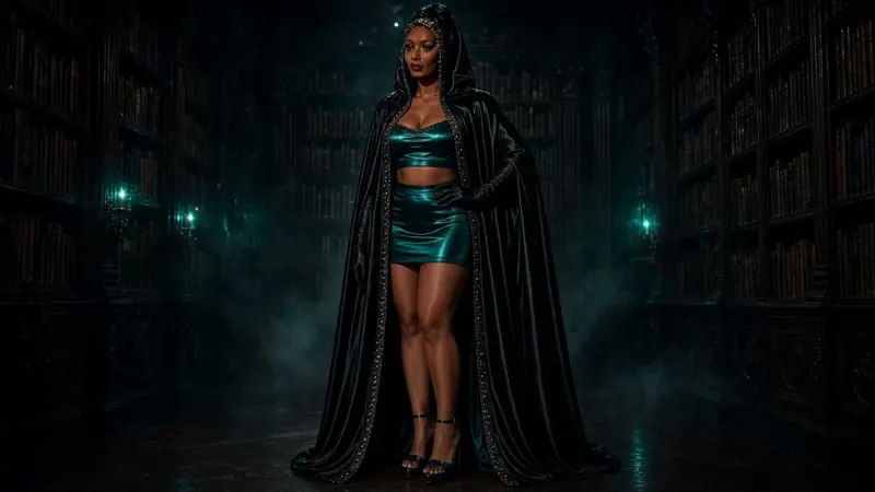 Character look — Female singer F3 · Teal Gotham Siren
